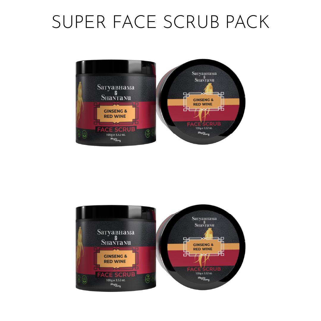 Pack of Two Ginseng & Red Wine Face Scrub (100g)